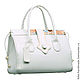 Women's white handmade bag made of Buffalo leather with a stamp. Valise. Febe-handmade. My Livemaster. Фото №5