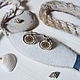 Order Cufflinks silver plated wind rose (large). Linda (LKdesign). Livemaster. . Cuff Links Фото №3