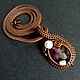Copper amulet with natural pearls and ametrin. Amulet. LuckyStone. Online shopping on My Livemaster.  Фото №2
