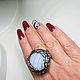 A ring with a blue agate. Rings. MarinaJewelryDesigns (svetkamnej) (svetkamnej). My Livemaster. Фото №6