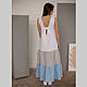 Order Gradient linen dress with wings of gray-blue color. molinialife. Livemaster. . Dresses Фото №3