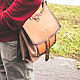 Order Leather and canvas messenger bag. G.L.A.D.. Livemaster. . Messenger Bag Фото №3