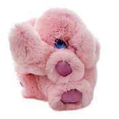 Куклы и игрушки handmade. Livemaster - original item Copy of Pink Elephant from natural Rex rabbit fur. Handmade.