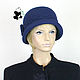 Elegant ladies felt hat. Color blue. 100% wool. Hats1. Mishan (mishan). Online shopping on My Livemaster.  Фото №2