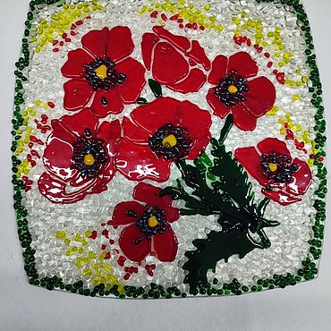 Посуда ручной работы. Ярмарка Мастеров - ручная работа Тарелки: Маки. Handmade.