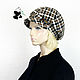 Stylish women's cap octyklinka. 100% wool, Caps1, Ekaterinburg,  Фото №1