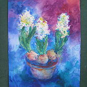 Картина импрессионизм Белые гиацинты, Картины, Москва,  Фото №1