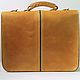 Briefcase leather. Brief case. Densefog. My Livemaster. Фото №4