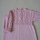 Knitted soft pink romper with a pattern of braids. Overall for children. 4 children-baby. Online shopping on My Livemaster.  Фото №2