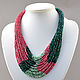 Fuchsia and emerald beaded necklace. Necklace. Altania, beaded jewelry. Online shopping on My Livemaster.  Фото №2