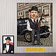 gift for birthday. Cartoon photo. Mafia, gangster, Caricature, Moscow,  Фото №1