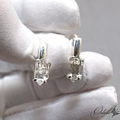 Украшения handmade. Livemaster - original item Earrings classic: Earrings with Herkimer diamonds, silver. Handmade.