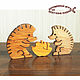 Puzzle made of wood Hedgehogs Gift!. Puzzle. Wooden toys from grandfather Andrew. Online shopping on My Livemaster.  Фото №2