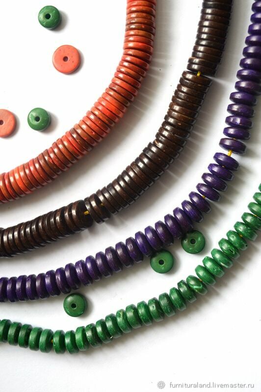 Бусины диски из кокоса купить в интернет-магазине Ярмарка Мастеров по ...