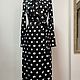 Black dress with white polka dots pleated midi. Dresses. KARINA KHIMCHINSKAYA (by-kk). Online shopping on My Livemaster.  Фото №2