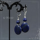 Earrings of lapis lazuli 'figure sky'. Earrings. Author studio Kamelya - Polina. Online shopping on My Livemaster.  Фото №2