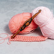 Материалы для творчества handmade. Livemaster - original item Wooden crochet hook 9 mm (Zebrano) K118. Handmade.