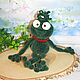 Order Soft toys: The frog KVA. Knitted velour frog. Nina Rogacheva 'North toy'. Livemaster. . Stuffed Toys Фото №3