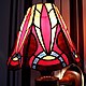 Stained glass lamp. PHOENIX. Sconce. Glass Flowers. My Livemaster. Фото №5