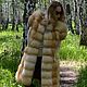 Vest fur Siberian Fox. CROSS. Without inserts, Vests, Omsk,  Фото №1