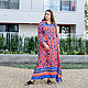 Floor-length coral and Denim shirt Dress. Dresses. NATALINI. Online shopping on My Livemaster.  Фото №2