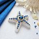 Brooch-pin: Starfish color Royal blue with white. Brooches. SilkArt Tatyana. Online shopping on My Livemaster.  Фото №2