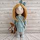 Текстильная кукла ручной работы. Рыжуля. Тыквоголовка. Vera's dolls. Ярмарка Мастеров.  Фото №6
