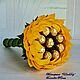 Букет-подсолнух с конфетами Ferrero Rocher. Съедобные букеты. Юлия 'ШокоДар'. Ярмарка Мастеров.  Фото №8