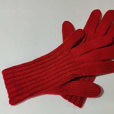 Аксессуары ручной работы. Ярмарка Мастеров - ручная работа Перчатки красные. Handmade.