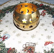 Винтаж handmade. Livemaster - original item Vintage brass candle holder (star). Germany. Handmade.