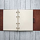 A5 leather notebook with a brown and blue button. Notebooks. AM.Masterskaya (am-masterskaya). My Livemaster. Фото №5