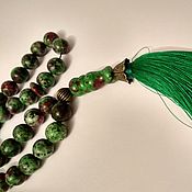 Фен-шуй и эзотерика handmade. Livemaster - original item Muslim prayer beads from Ruby zoisite (anyolite). Handmade.