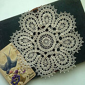 Для дома и интерьера handmade. Livemaster - original item Napkin crochet Bruges lace (d 25 cm). Handmade.