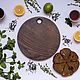 Order Small Round Cutting Board. D 25cm, color ' charcoal'. derevyannaya-masterskaya-yasen (yasen-wood). Livemaster. . Utensils Фото №3