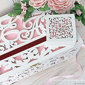 Свадебный салон handmade. Livemaster - original item Wedding set: wooden Treasury and wedding ring box. Handmade.