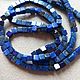 Лазурит натуральный, кубик, бусины 2,5 мм. Бусины. magic beads. Ярмарка Мастеров.  Фото №4