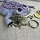 Coin holders: Lilac-gray frog made of beads. Keychain coin. Coin boxes. SilkArt Tatyana. My Livemaster. Фото №5
