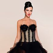 Design bustier top from Royal mohair with rich embroidery