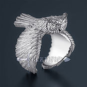 Украшения handmade. Livemaster - original item Owl bird ring. Handmade.