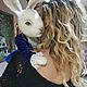 Order Edward Rabbit (big) with wardrobe. wool gifts. Livemaster. . Ball-jointed doll Фото №3