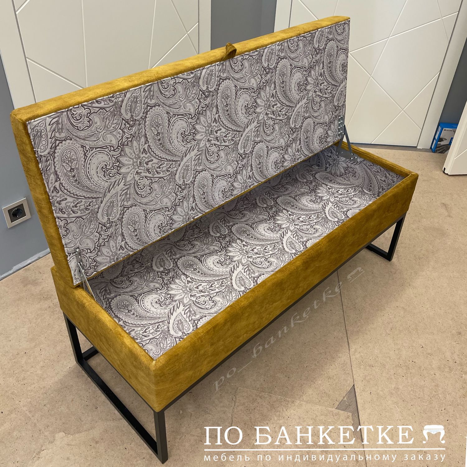 Банкетка на металлическом каркасе на заказ в интернет-магазине Ярмарка ...