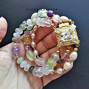 Украшения handmade. Livemaster - original item Bracelet pearl and stones.. Handmade.