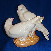 Винтаж handmade. Livemaster - original item Pigeons Porcelain Figurine Old China 1950s. Handmade.