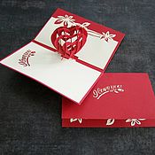 Открытки handmade. Livemaster - original item 3D Handmade Valentine Cards. Handmade.
