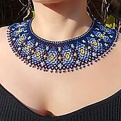 Украшения handmade. Livemaster - original item Necklace: Collar shoulder strap with beaded ornament Ethno style. Handmade.