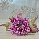 Order Brooch made of silk chrysanthemum 'Flirty'. LIUDMILA SKRYDLOVA (flower glade). Livemaster. . Brooches Фото №3