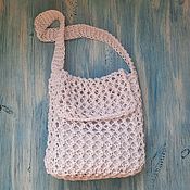 Сумки и аксессуары handmade. Livemaster - original item White knitted beach bag, openwork cotton bag, shopper. Handmade.