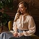 Women's blouse with a tie, Blouses, Moscow,  Фото №1