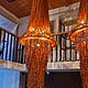 Люстра с деревянными бусинами. Люстры. Oozelki. Ярмарка Мастеров.  Фото №5