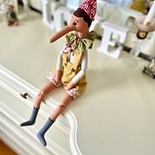 Куклы и игрушки handmade. Livemaster - original item Pinocchio / Pinocchio (Tilda doll). Handmade.